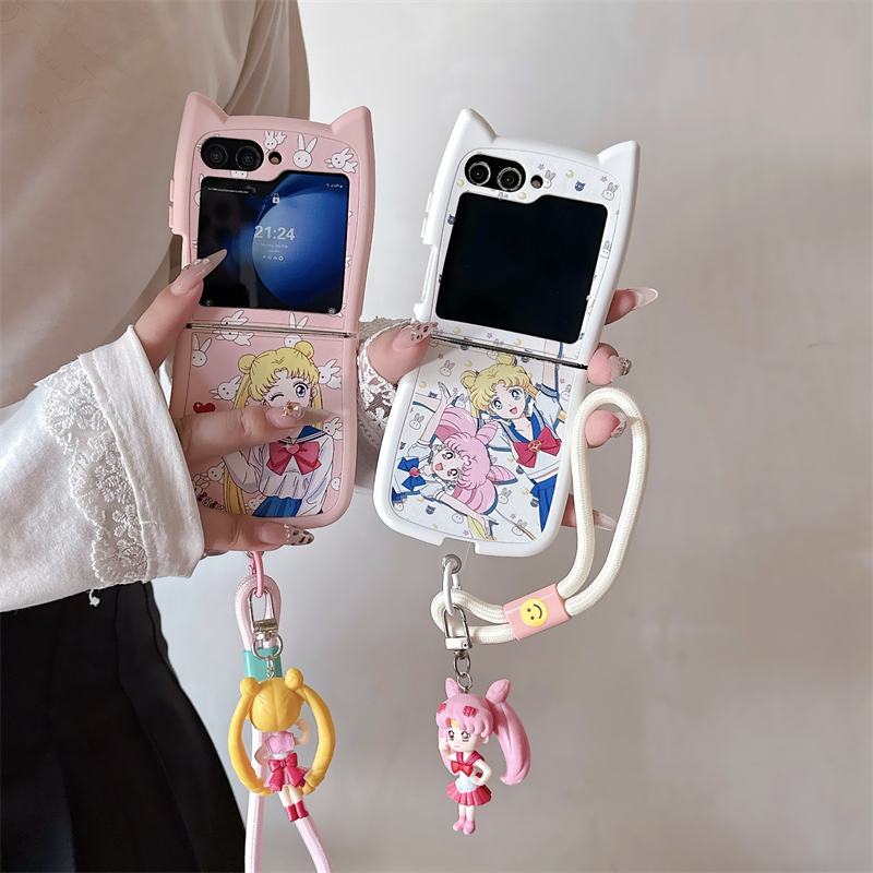 Phone Cases Z Flip 7 - Capa de Telefone Fofa de Anime