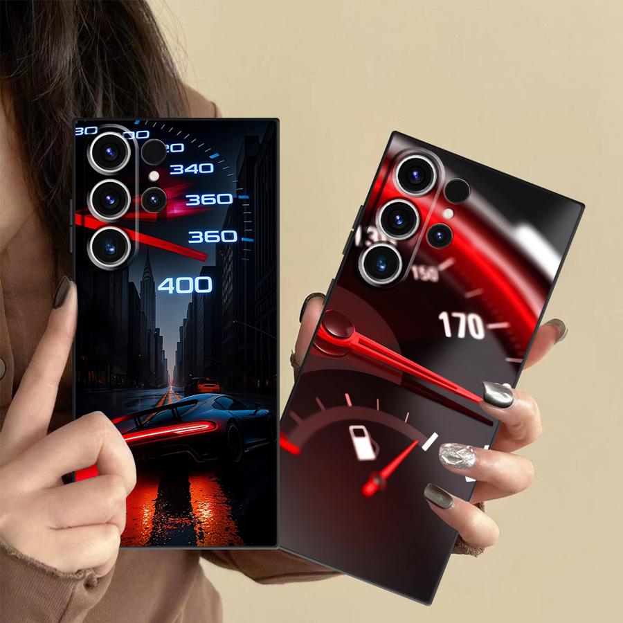 Phone Cases Galaxy S26 Ultra - Capa Vermelha com Design de Medidor
