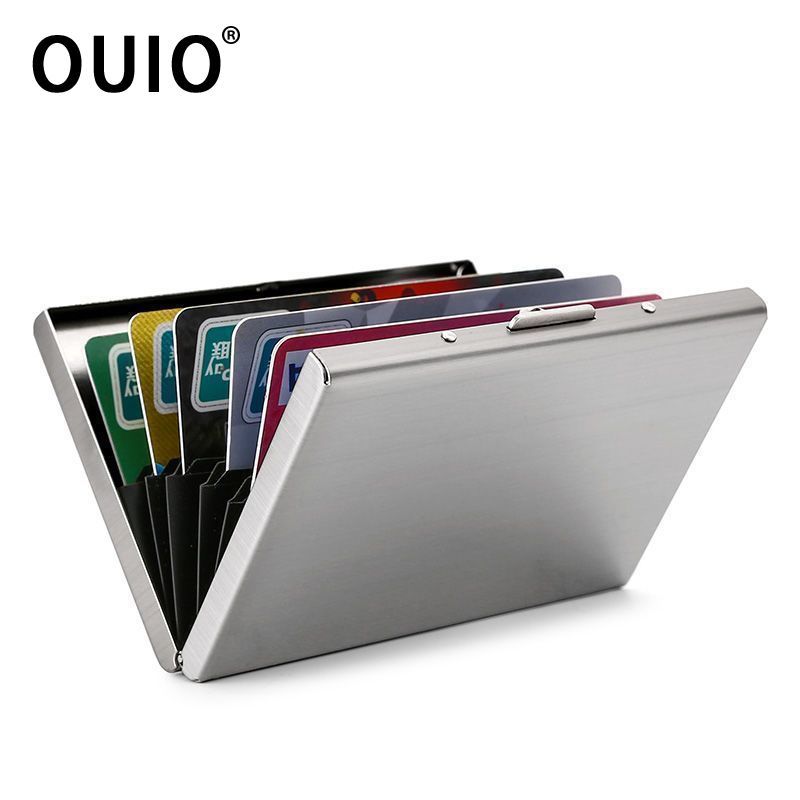Card Holder Slim Case - OUIO ​ Porta-cartões de Aço Inoxidável
