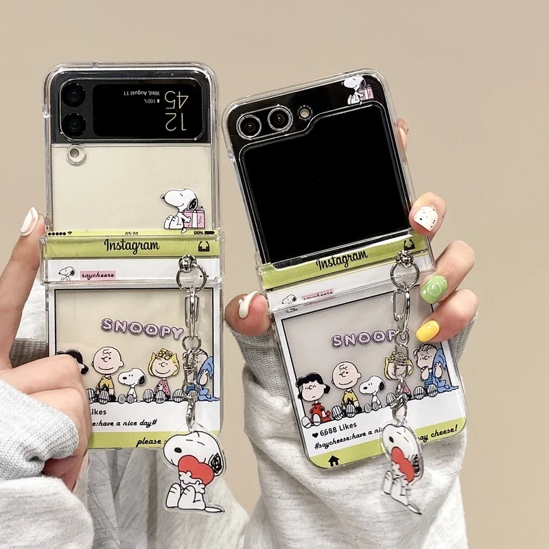 Phone Cases Z Flip 7 - Capa de Telefone Transparente com Desenho
