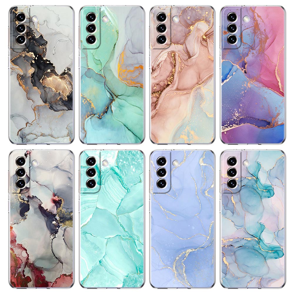 Phone Cases Burga - Mármore claro silicone caso de telefone