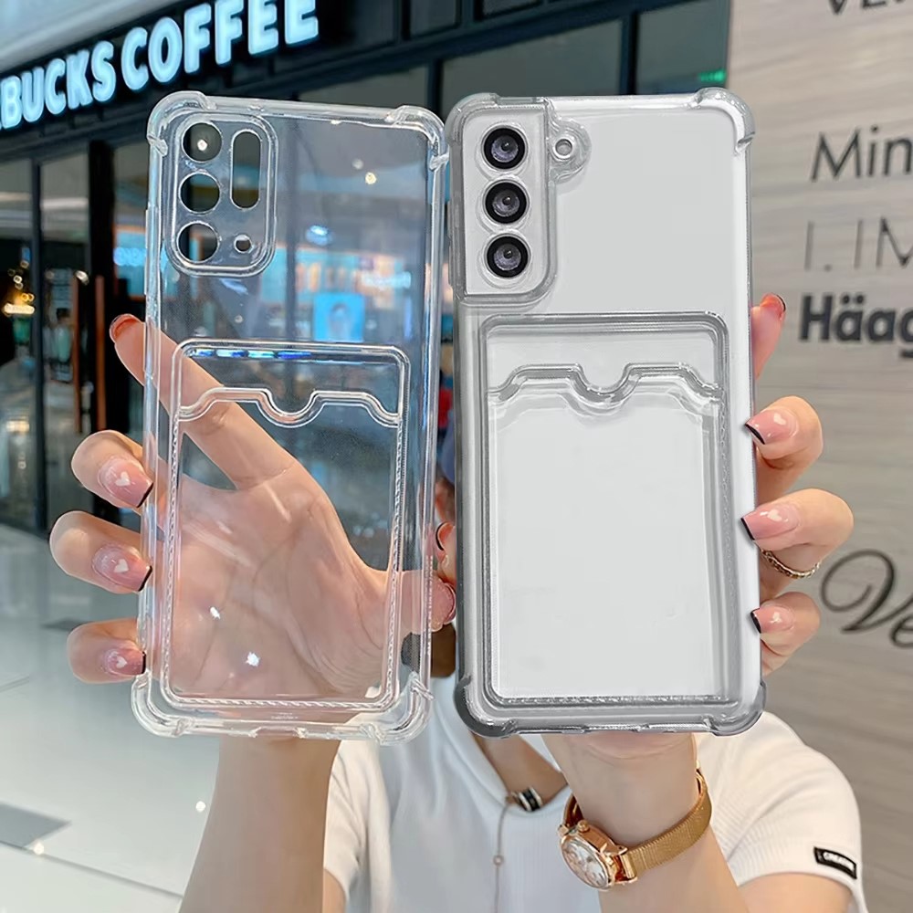 Phone Cases That Hold Cards - Capa de Telefone Transparente de Silicone