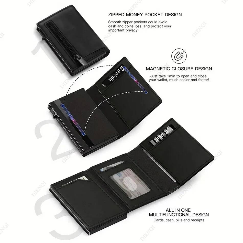 OUIO Carteira Masculina RFID p - Card Holder Slim Case avaliação e preço
