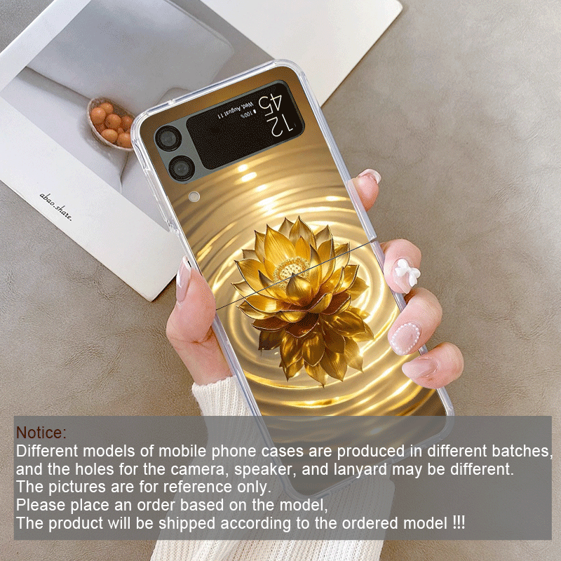 Criativo ouro flor de lótus pa - Phone Cases Z Flip 7 avaliação e preço
