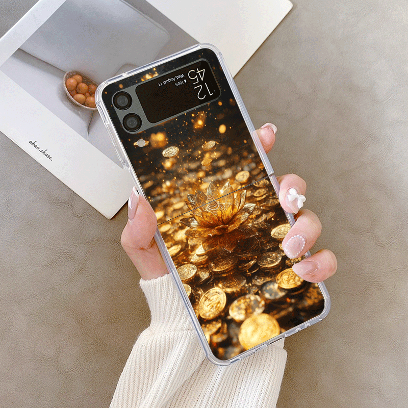 Criativo ouro flor de lótus pa - Phone Cases Z Flip 7 avaliação e preço