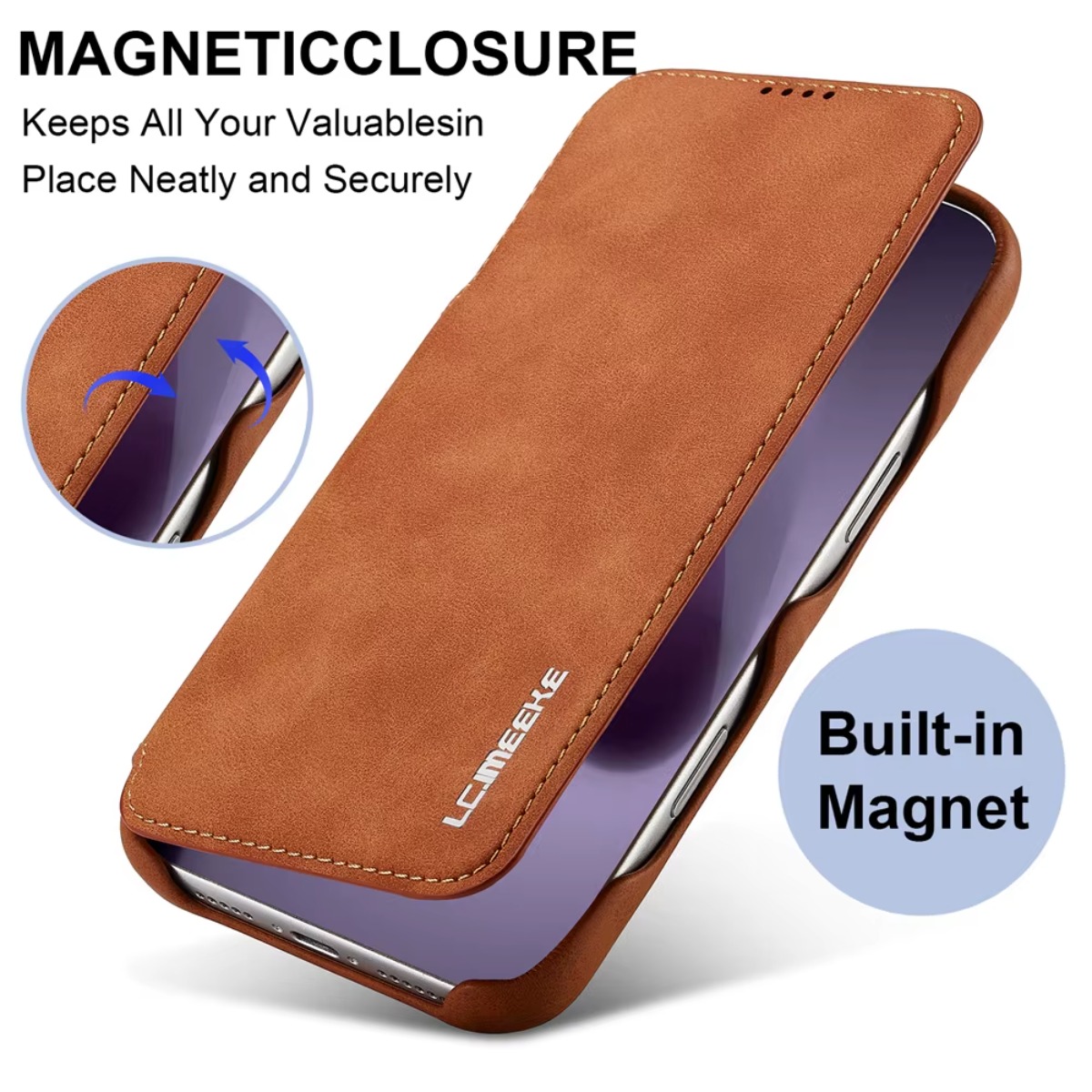Carteira de couro magnética fl - Phone Cases That Hold Cards avaliação e preço