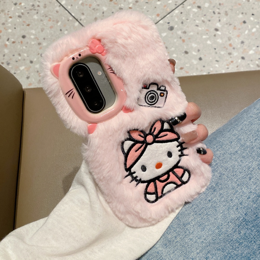 Bonito câmera 3d de pelúcia kt - Phone Cases With Camera Cover avaliação e preço